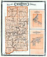 Martin County, Shoals, Loogootee, Indiana State Atlas 1876